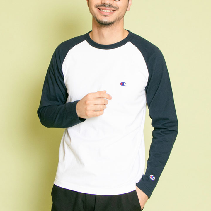 チャンピオン 長袖 Tシャツ メンズ Champion ベーシック ラグラン ワン