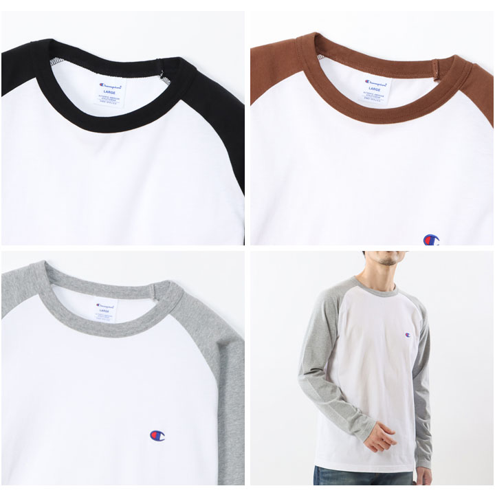 チャンピオン 長袖 Tシャツ メンズ Champion ベーシック ラグラン ワン