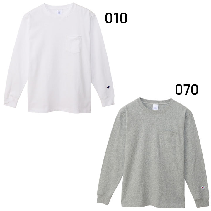 Champion（チャンピオン） 長袖 Tシャツ メンズ ポケットT 無地 ロンT