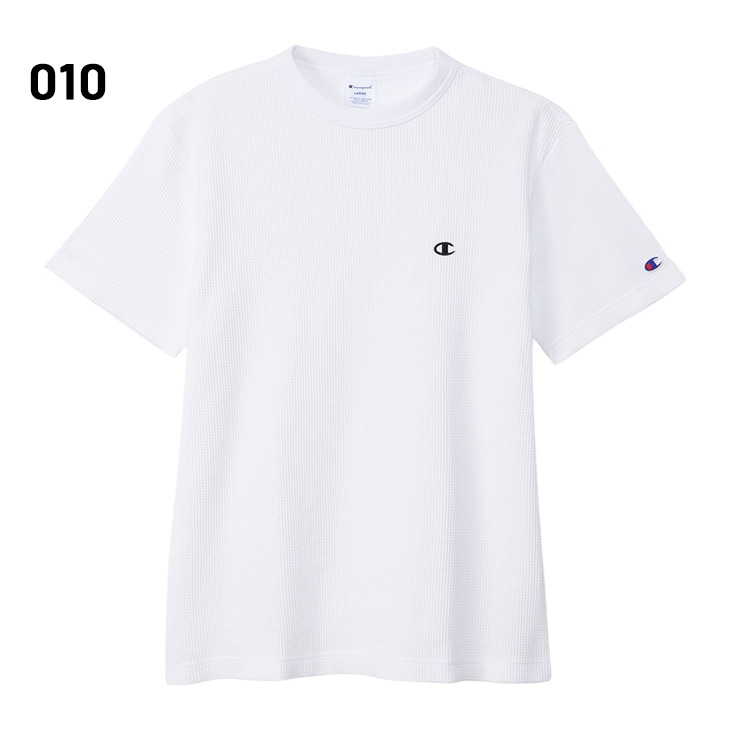 【CHAMPION】ワッフルCロゴ半袖Tシャツ★送料・関税込 Champion チャンピオン 半袖 Tシャツ Cロゴ トップス 刺繍