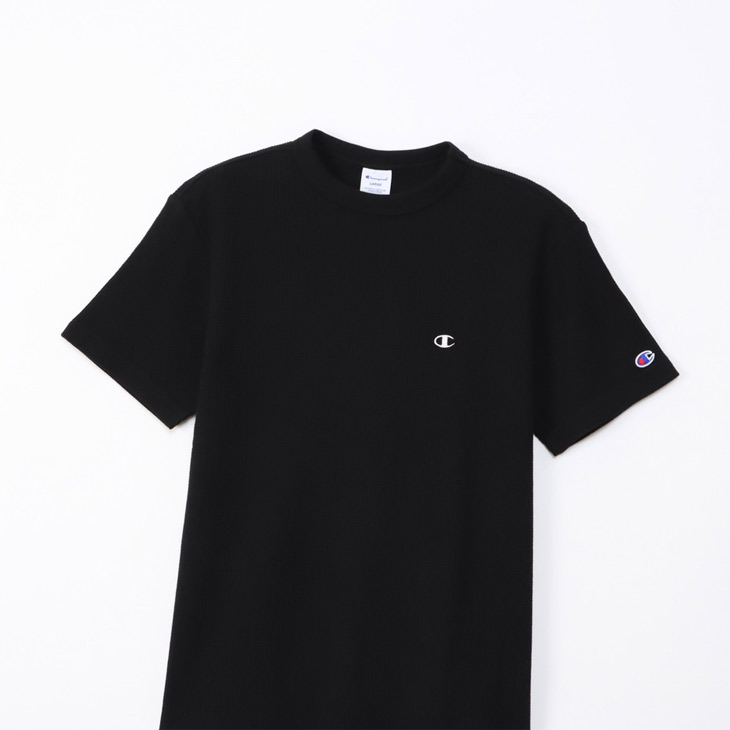 【CHAMPION】ワッフルCロゴ半袖Tシャツ★送料・関税込 Champion チャンピオン 半袖 Tシャツ メンズ ワッフル生地 半袖
