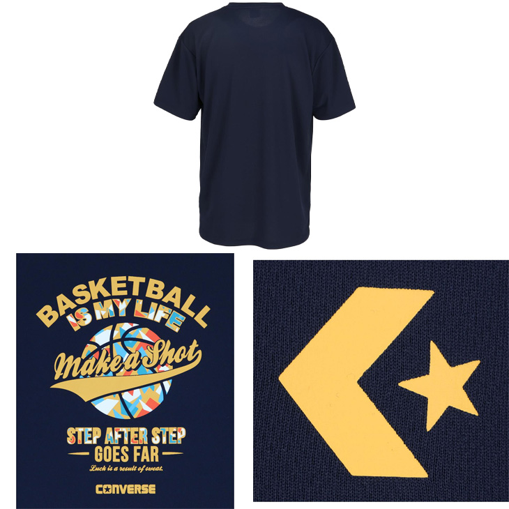 CONVERSE 140 バスケットボールTシャツ 6枚＆バスパン 2枚 セット CONVERSE コンバース 半袖Tシャツ ハーフパンツ メンズ 上下