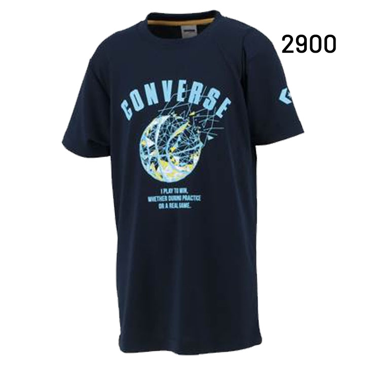 ジュニア 半袖 Tシャツ キッズ 130-160cm 子供服/コンバース CONVERSE ミニバス プリントT バスケットボール スポーツウェア  吸汗速乾 男の子 女の子 /CB431355