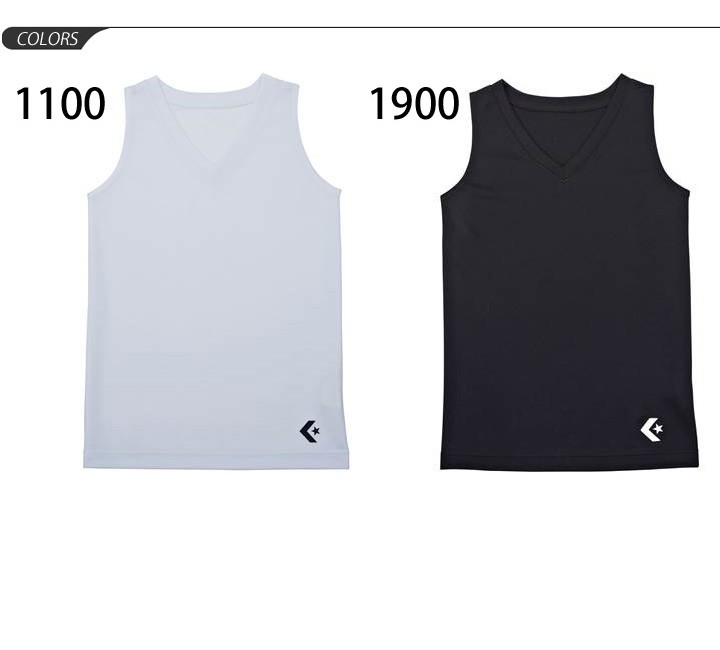コンバース キッズ インナーシャツ ノースリーブ 女の子 CONVERSE バスケットボールウェア ブラ留め付 Vネック 130-150cm 女児 女子  CB431701