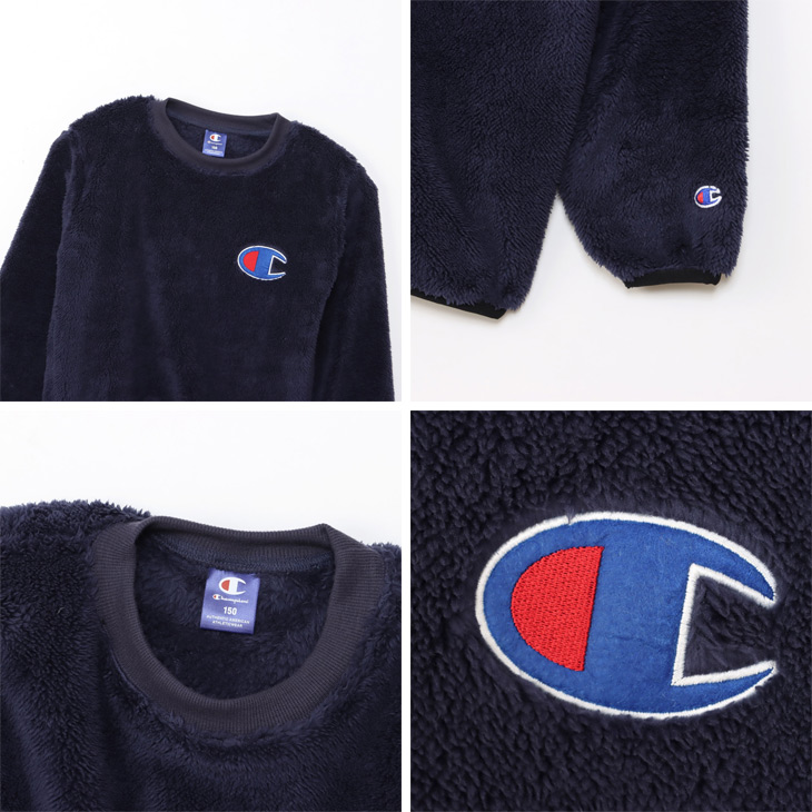 Champion（チャンピオン） キッズ フリースシャツ 長袖 ジュニア