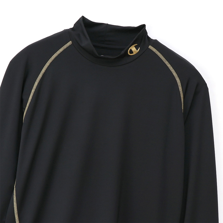 【未着用】 Champion メンズ 半袖 モックネック シャツ タグ付き S Champion チャンピオン 長袖シャツ メンズ インナーシャツ