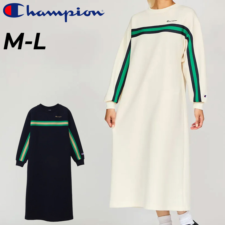 Champion（チャンピオン） 長袖 ワンピース マキシ丈 レディース
