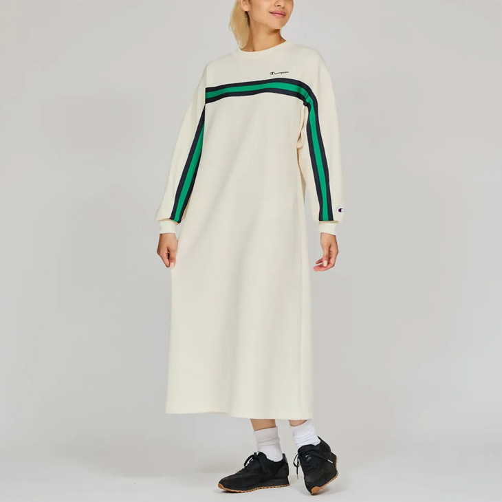 Champion（チャンピオン） 長袖 ワンピース マキシ丈 レディース