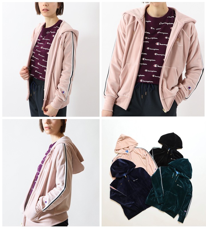 Champion（チャンピオン） パーカー ベロア ジャケット レディース