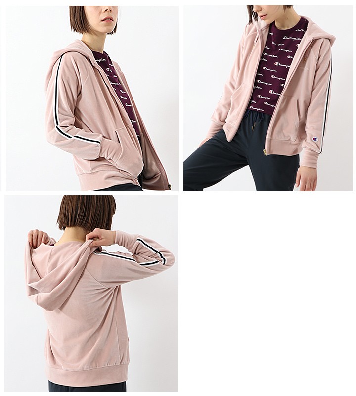 Champion（チャンピオン） パーカー ベロア ジャケット レディース