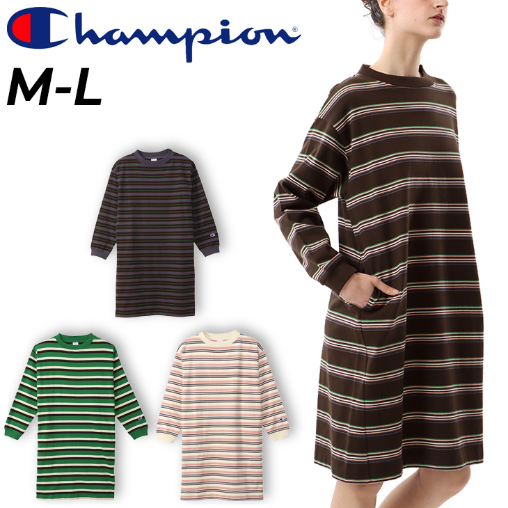 チャンピオン　ボーダーワンピース　Lサイズ Champion（チャンピオン） ワンピース 「Champion/チャンピオン