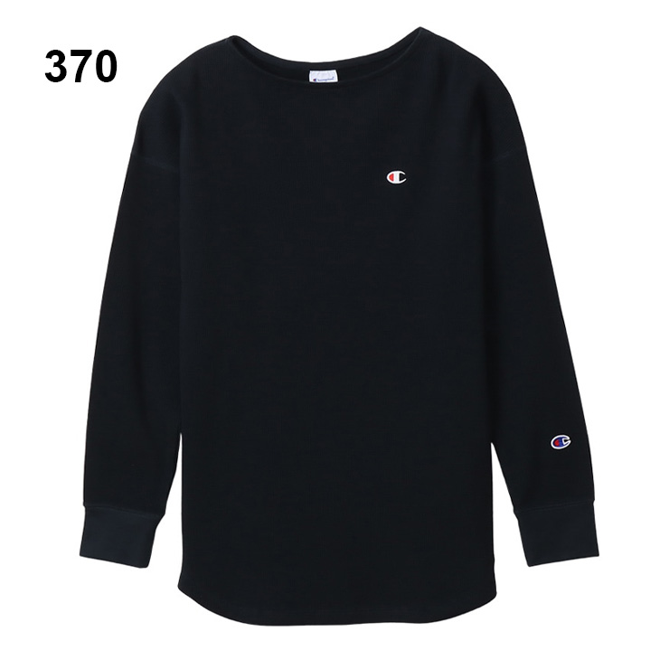 Champion（チャンピオン） 長袖 Tシャツ レディース ワッフル素材 無地