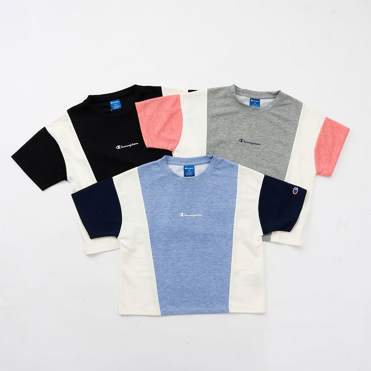 Champion Tシャツ レディース 半袖 ショート丈 クロップド クルーネック インナー ロゴ ワンポイント 綿100% スポーツ トレーニング 黒 cw-x337_01.jpg