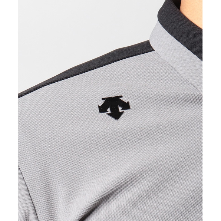 新品 定価13200 DESCENTE GOLF 軽量 ストレッチ 長袖 ポロシャツ O グレー×ブラック デサント ゴルフ メンズ 吸汗速乾 DESCENTE デサント 長袖 鹿の子 ポロシャツ ゴルフウェア メンズ