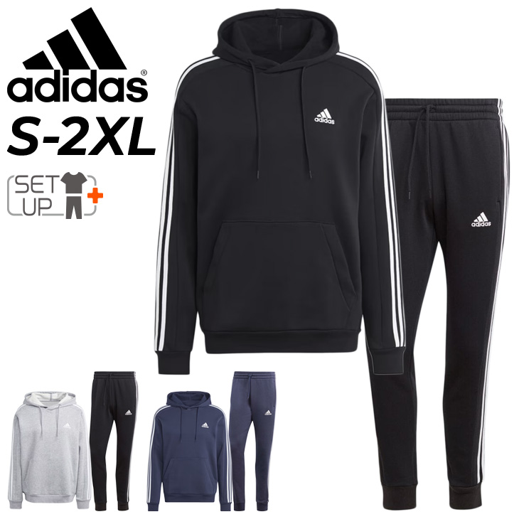 adidas アディダス スウェット 上下 メンズ M ESS 3S プル