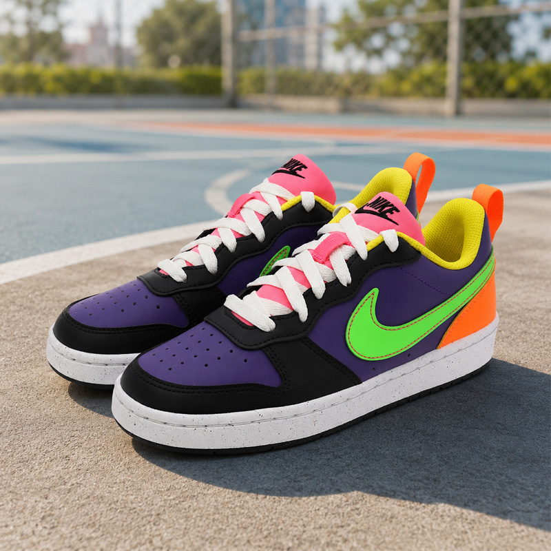 ももクロカラー　ナイキスニーカー NIKE（ナイキ） ジュニアシューズ スニーカー ひも靴 コートボロー LOW