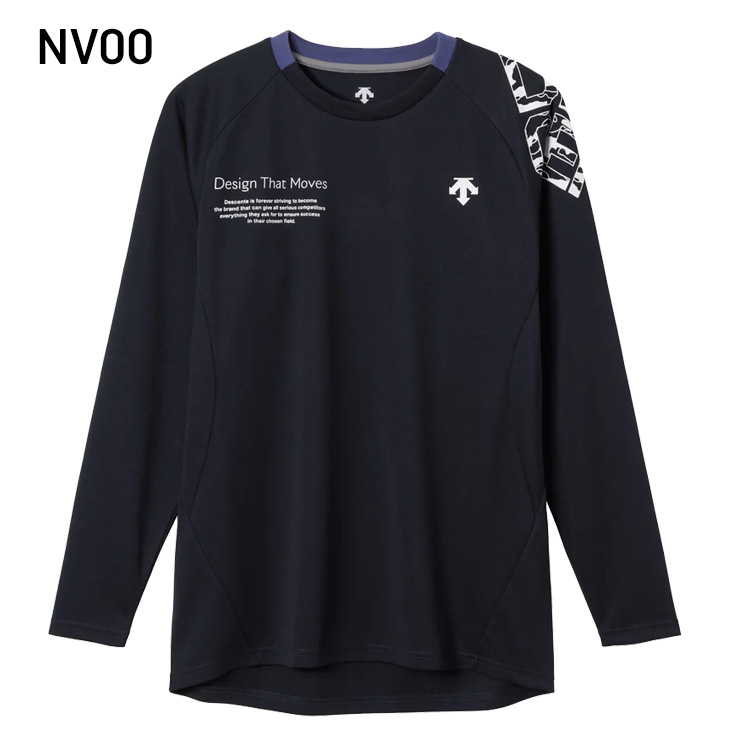 デサント　長袖シャツ　バレーボールウェア　紺.ネイビー　Mサイズ　ポリ綿　未使用 シャツ デサント 長袖 バレーボールシャツ メンズ レディース DESCENTE