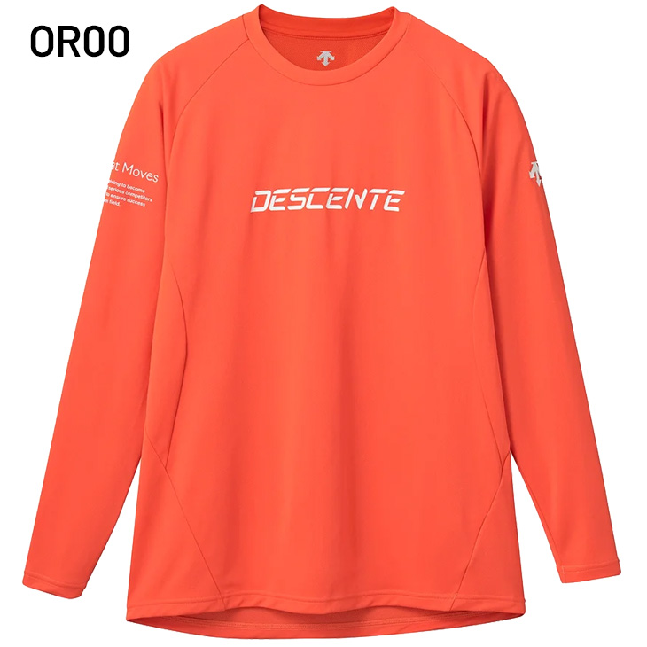 デサント DESCENTE オレンジ 長袖トップスとスカートのセット M シャツ デサント 長袖 バレーシャツ メンズ ユニセックス DESCENTE