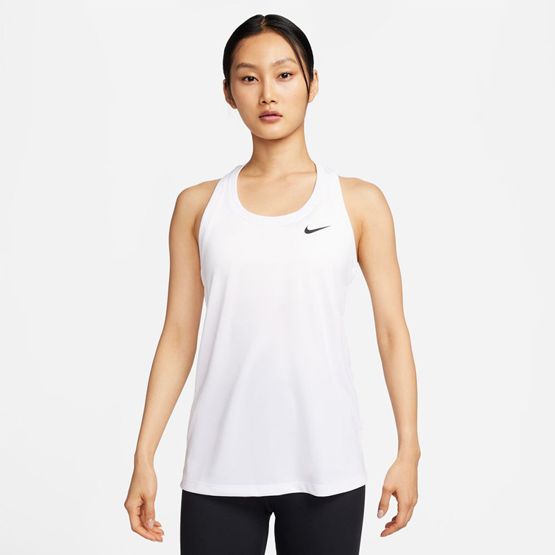 Nike ホワイト クロップドタンクトップ NIKE（ナイキ） タンクトップ ノースリーブシャツ レディース NIKE Dri