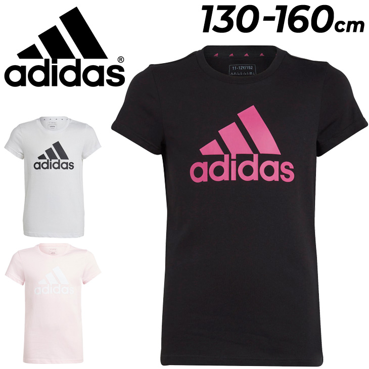 アディダス キッズ 半袖 Tシャツ 女の子 140-160cm 子供服 adidas YG ESS BOS Tシャツ スポーツウェア ガールズ  プリントT ビッグロゴ 女児 子ども /ECK61