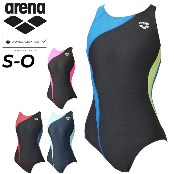 アリーナ 水着 水泳 競泳 レディース WA承認 競技用 スイムウェア arena AQUA RACING レーシングワンピース オープンバック 初級  /FAR-3554W【返品不可】