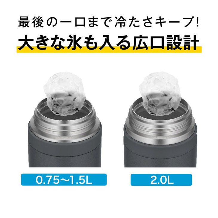 THERMOS（サーモス） 水筒 2000ml 2.0L 保冷専用 真空断熱スポーツ