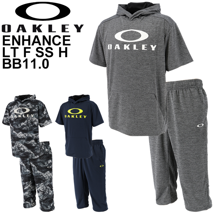 トレーニングウェア 上下セット メンズ セットアップ/オークリー OAKLEY ENHANCE LT FLEECE BB 11.0 半袖パーカー  7分丈パンツ /FOA402412-FOA402413