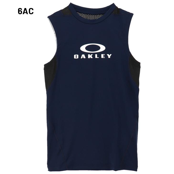 Oakley - OAKLEY オークリーハーフジップ ノースリーブポロシャツ OAKLEY オークリー 半袖シャツ ハーフジップ メンズ