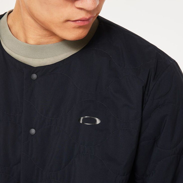 オークリー OAKLEY ノーカラーダウンジャケット ブラック M メンズ OAKLEY（オークリー） ダウンジャケット メンズ アウター OAKLEY
