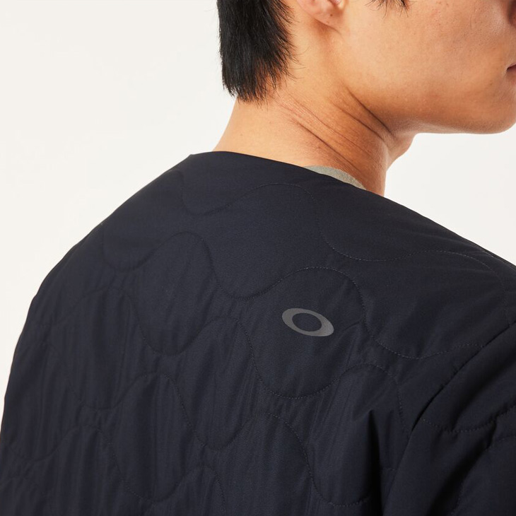 オークリー OAKLEY ノーカラーダウンジャケット ブラック M メンズ OAKLEY（オークリー） ノーカラージャケット 中綿ジャケット OAKLEY