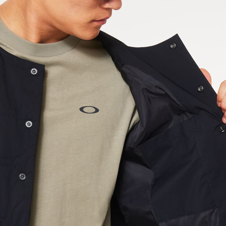 オークリー OAKLEY ノーカラーダウンジャケット ブラック M メンズ オークリー OAKLEY ノーカラーダウンジャケット ブラック M メンズ