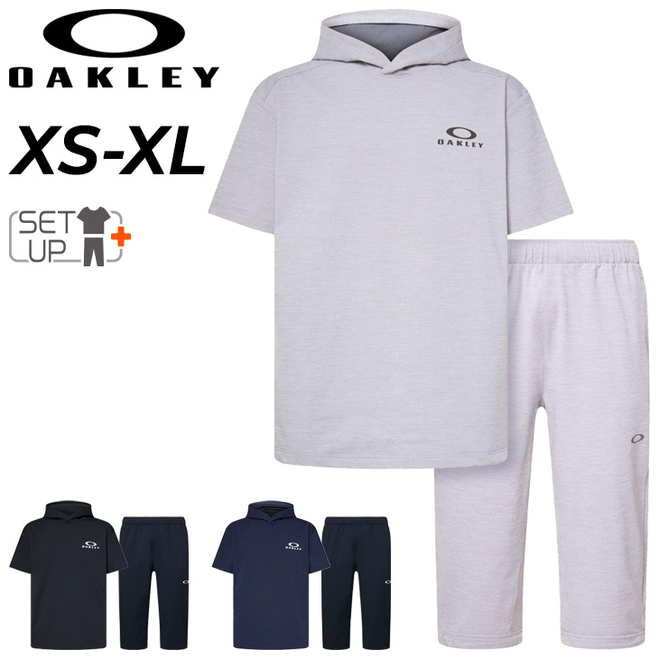 OAKLEY（オークリー） メンズ 半袖パーカー 7分丈パンツ 上下 OAKLEY