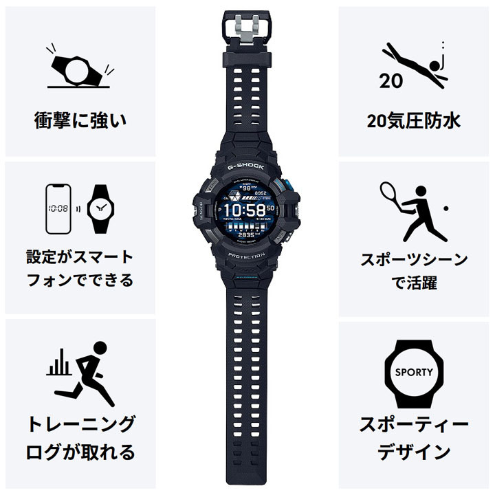 【美品】G-SHOCK ジー・スクワッド プロ GSW-H1000-1JR GSW-H1000-1JR | CASIO