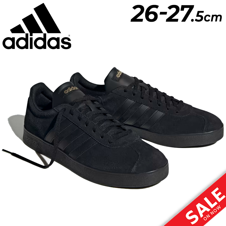 黒 スエード ローカットシューズ adidas アディダス スニーカー メンズ シューズ VL COURT 2.0 M