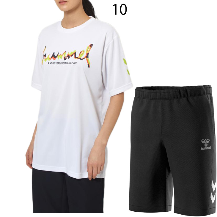 hummel半袖Tシャツ、ショートパンツ上下2セット hummel半袖Tシャツ、ショートパンツ上下2セット hummel 半袖T