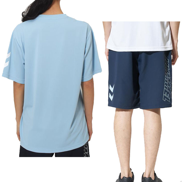 hummel ヒュンメル トレーニングウェア メンズ 上下 半袖Tシャツ