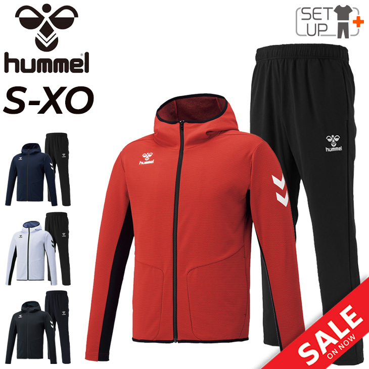 ジャージ 上下セット メンズ セットアップ hummel ヒュンメル トレーニング ジップアップフーディー ロングパンツ 上下組/スポーツウェア 男性  /HAT2096-HAT3095