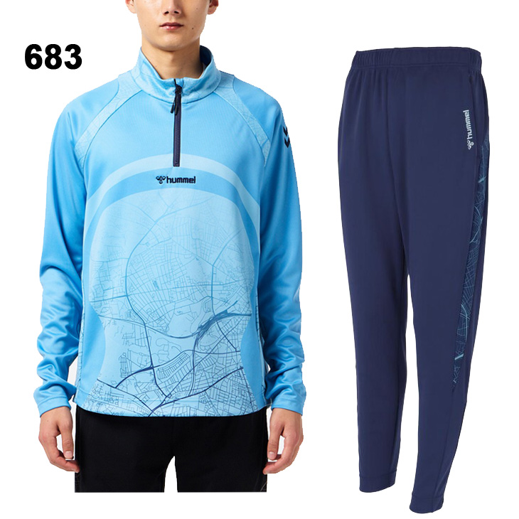 ヒュンメル　V・ファーレン長崎 ハーフジップアップウェア　Mサイズ　美品　練習着 hummel（ヒュンメル） トレーニングウェア 上下 メンズ ハーフジップ