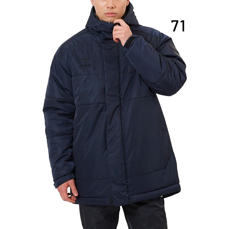 hummel ヒュンメル 中わたコート メンズ ジュニア 中綿 ハーフ