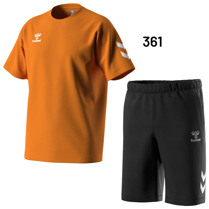 hummel ヒュンメル トレーニングウェア メンズ 上下 半袖Tシャツ