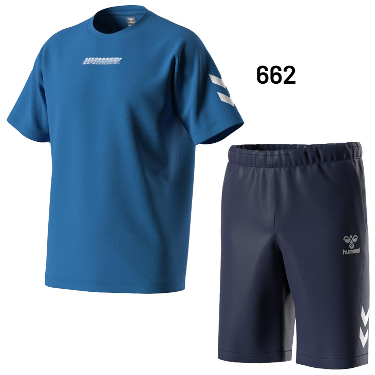 hummel ヒュンメル トレーニングウェア メンズ 上下 半袖Tシャツ