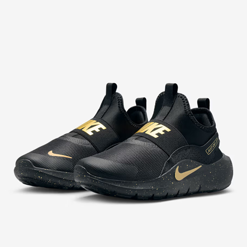 [ナイキ] フレックス ランナー 4 [J FLEX RUNNER 4] ブラック/メタリックゴールド IM6737-001 NIKE（ナイキ） ジュニア スニーカー フレックス ランナー 4 SE GS