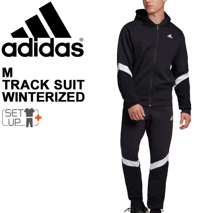 ジャージ 上下セット メンズ/アディダス adidas M トラックスーツ WINTERIZED/スポーツウェア 異素材MIX ジャケット パンツ  上下組 男性 /IPD26-FR7219