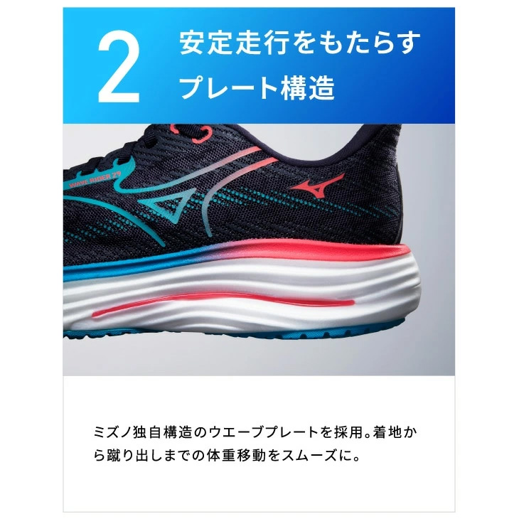ピノです。② MIZUNO（ミズノ） メンズ ランニングシューズ 2E相当 ウエーブライダー