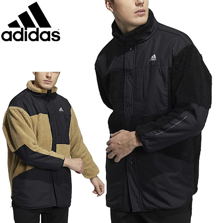 ボアジャケット メンズ アウター アディダス adidas M PRSVE BOA JK/防寒 オーバーサイズ スポーツ カジュアル コート 男性  上着 羽織り/JIB71【a20Qpd】