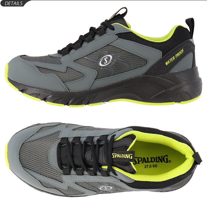 スニーカー メンズ シューズ 6E 超ワイド スポルディング SPALDING JN3700 ローカット 男性 幅広 甲高 紳士靴 防水設計 軽量 ジョギング ウォーキング  JIN3700