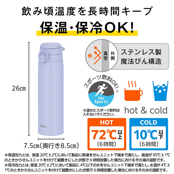THERMOS（サーモス） ステンレス製 水筒 0.75L 750ml 保冷 保冷 真空