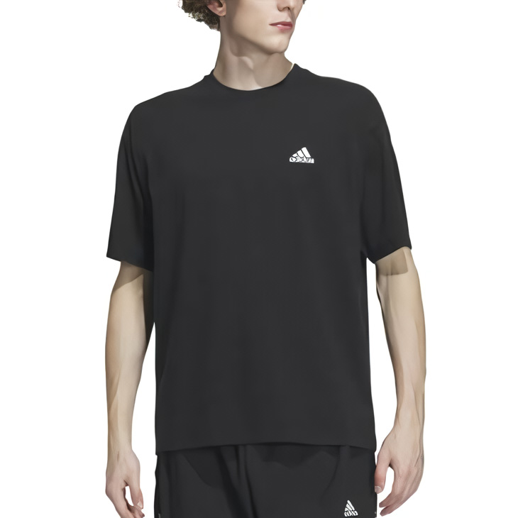 adidas JFA 綿　コットン　Tシャツ Lサイズ 黒 adidas（アディダス） 半袖 Tシャツ メンズ adidas WORDING コットンT