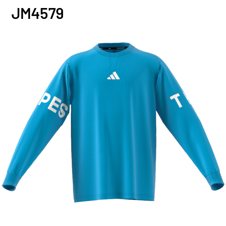 adidas アディダス JFA 長袖シャツ ウェア青 Mサイズ adidas 長袖シャツ メンズ アンダーウェア アディダス TEAM LS