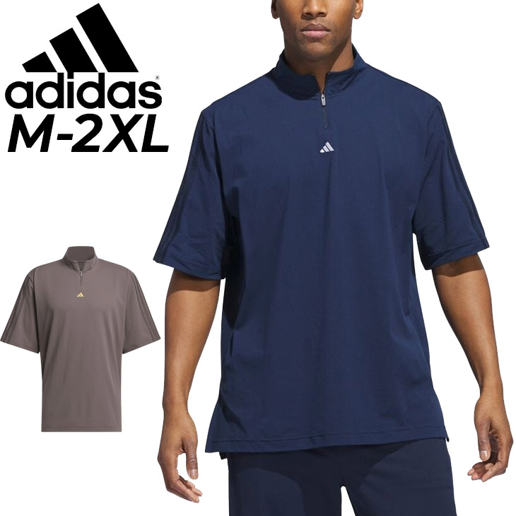 adidas - adidas アディダス　ADIDAS　ストレッチモックシャツ　GOLF adidas アディダス ゴルフ HEAT.RDY バックグラフィック モック